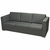 Trodijelni set sofa od tkanina tamnosivi