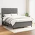 vidaXL Box spring postelja z vzmetnico temno siva 140x200 cm blago