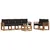 Set vanjskih sofa 7 kom. Prirodna i crna