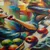 Slika dame za mizo s sadjem - 90x60