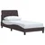 Vidaxl Posteljni okvir brez vzmetnice temno rjav 80x200 cm blago