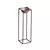 Aberto Design Dekorativna saksija GED-020-B, 80 cm, O 26 cm ,, Crno-terakota