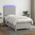 Krevet box spring s madracem LED svjetlosivi 90x190 cm tkanina