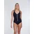 SUNFLAIR Enodelne kopalke temno modra/bela