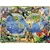 Ravensburger Puzzle Mapa sveta sa životinjama, 100 delova
