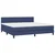 Vidaxl Box spring postelja z vzmetnico moder 200x200 cm blago