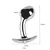 SuperLove Metal Prostate Plug Silver-Clear Gem Small