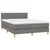 Vidaxl Box spring postelja z vzmetnico temno siva 140x200 cm blago