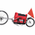 VIDAXL kolesarska prikolica z enim kolesom in torbo za prtljago