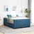 Vidaxl Konstrukcija postelje Temno modra 160 x 200 cm blago