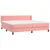 Vidaxl Box spring postelja z vzmetnico roza 200x200 cm žamet