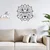 WallXpert metalni zidni ukras DEC-BL007, linijska geometrijska glava lava, 40 x 40 cm, crni