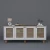 Hanah Home Konzolni sto Bohemian 1600-133, 180x75x40 cm, Orah-beli