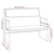 Klupa krem 100x64x80 cm od tkanine