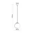 Sollux SL.0263 - Luster na sajli UGO 1xE27/15W/230V prečnik 20 cm bela/sjajni hrom