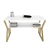 Hanah home Radni sto 120x72,8x60?cm Belo-Zlatni