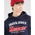 JACK & JONES Majica mornarska/krvavo rdeča/bela