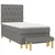 Vidaxl Box spring postelja z vzmetnico temno siva 80x200 cm blago