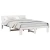 Vidaxl Posteljni okvir s headboardom Bela 160x200 cm Trdni borov les