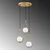 Opviq Luster Mudoni-Mr-938-2, 46x46x136cm, IP20, Belo-zlatne boje