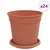 Saksije za biljke 24 pcs Crvena cigla O 17 x 14 cm Plastika