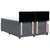Vidaxl Box spring postelja z vzmetnico temno siva 160x200 cm žamet
