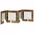 Vrata za pse s postoljem 4 pcs Dimljeni hrast 60 x 60 cm