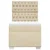 VIDAXL Box spring postelja z vzmetnico krem 90x190 cm blago