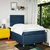 Vidaxl Box spring postelja z vzmetnico modra 120x190 cm blago