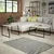 Wallity Klub sto Pal Orta Sehpa 88x38x50cm Belo-Crni