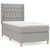 Vidaxl Box spring postelja z vzmetnico svetlo siva 90x200 cm blago