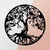 Wallity Zidna dekoracija Tree, 60x60 cm, 1.2mm, Crna