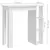 Barski stol s policom bijeli 102x50x103,5 cm konstruirano drvo