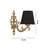 Opviq Zidna lampa Claire, 15x10x13cm, IP20, Crno-zlatna boje
