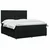 vidaXL Postelja boxspring z vzmetnico Črna 160 x 200 cm Blago