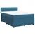 Vidaxl Box spring postelja z vzmetnico modra 160x200 cm žamet