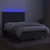 Vidaxl Box spring postelja z vzmetnico LED temno siva 140x200 cm blago