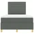 Vidaxl LED Box Spring Postelja Temno siva 120 x 190 cm blago