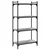 Regal za knjige s 4 razine siva boja hrasta 60x30x120 cm drveni