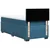 Vidaxl Box spring postelja z vzmetnico temno moder 90x190 cm žamet