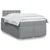 Vidaxl Box spring postelja z vzmetnico svetlo siva 120x200 cm blago
