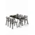 Hanah Home Trpezarijski set, 5 komada, Sivi