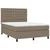 Vidaxl Box spring postelja z vzmetnico taupe 140x200 cm blago