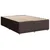 Vidaxl Box spring postelja z vzmetnico temno rjav 140x190 cm blago