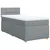 Vidaxl Box spring postelja z vzmetnico svetlo siv 100x200 cm blago