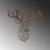 Wallity Zidna dekoracija Rusty Deer 2, 49x50 cm, 1.5 mm, Braon