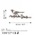 Aberto Design Dekorativna figura Bird On The Branch 05, 50x20 cm, 1.5 mm