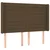 LED uzglavlje tamnosmeđe 147x16x118/128 cm od tkanine