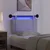 Vidaxl Viseče vzglavje postelje Z LED svetlobo Bela Blago