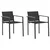 Vrtne stolice 2 pcs Crna i antracit 53,5 x 59 x 77 cm